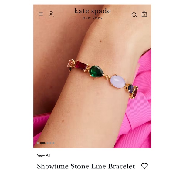 Kate Spade New York Showtime Stone Line Bracelet Multicolor Glass Stones NEW - Picture 2 of 6